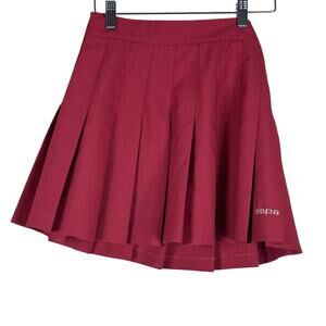 Y2K Vintage IXSPA Skirt Womens 4 Red Pleated Preppy Tennis Golf Mini A-Line